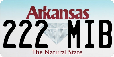 AR license plate 222MIB