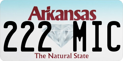 AR license plate 222MIC