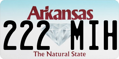 AR license plate 222MIH
