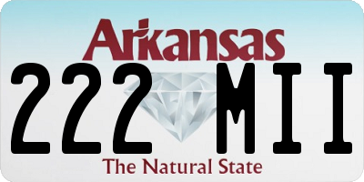 AR license plate 222MII