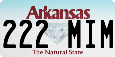 AR license plate 222MIM