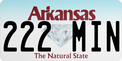 AR license plate 222MIN