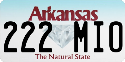 AR license plate 222MIO