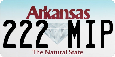 AR license plate 222MIP