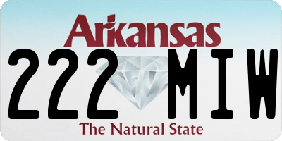 AR license plate 222MIW