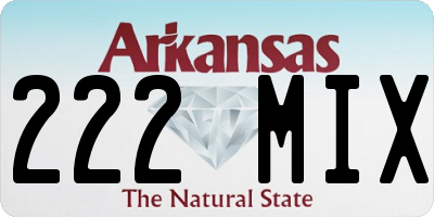AR license plate 222MIX