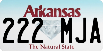 AR license plate 222MJA