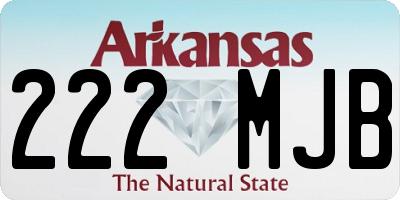 AR license plate 222MJB