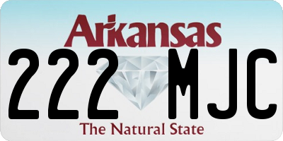 AR license plate 222MJC
