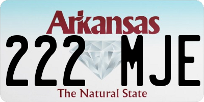 AR license plate 222MJE