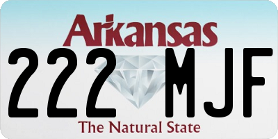 AR license plate 222MJF