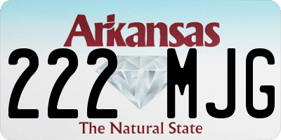 AR license plate 222MJG