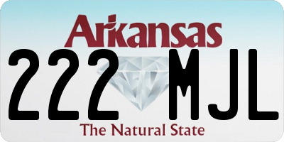 AR license plate 222MJL