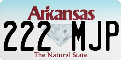 AR license plate 222MJP