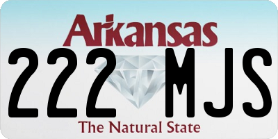 AR license plate 222MJS