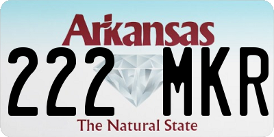 AR license plate 222MKR