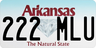 AR license plate 222MLU