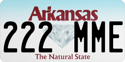 AR license plate 222MME