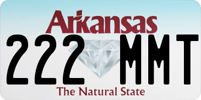 AR license plate 222MMT