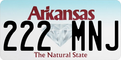 AR license plate 222MNJ