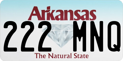 AR license plate 222MNQ