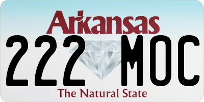 AR license plate 222MOC