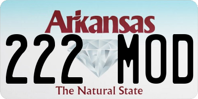 AR license plate 222MOD