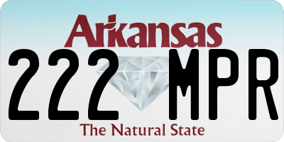 AR license plate 222MPR