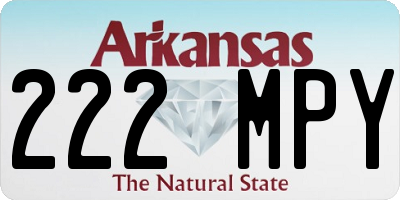AR license plate 222MPY