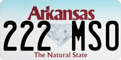 AR license plate 222MSO