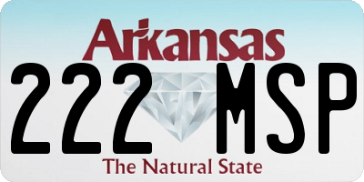 AR license plate 222MSP
