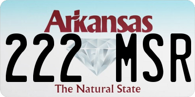 AR license plate 222MSR