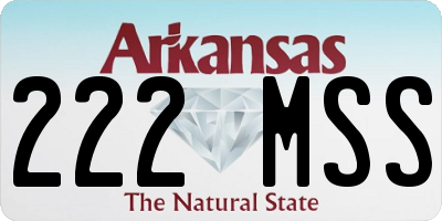 AR license plate 222MSS