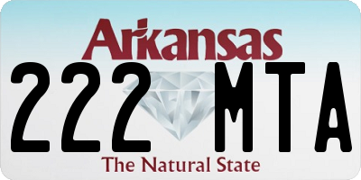 AR license plate 222MTA