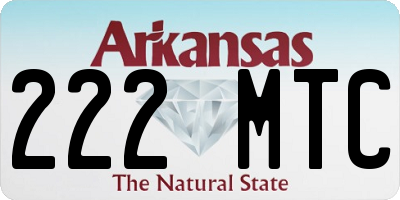 AR license plate 222MTC