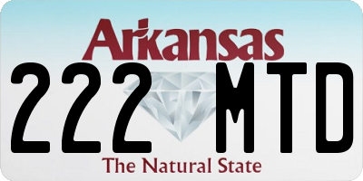 AR license plate 222MTD