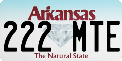 AR license plate 222MTE