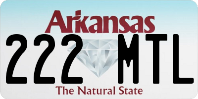 AR license plate 222MTL