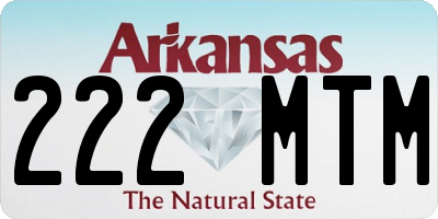 AR license plate 222MTM