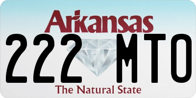 AR license plate 222MTO