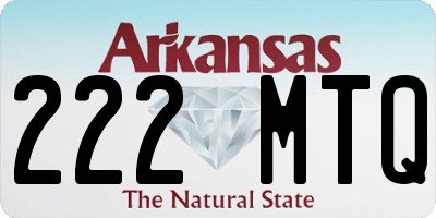 AR license plate 222MTQ