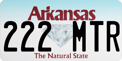 AR license plate 222MTR