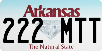 AR license plate 222MTT