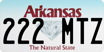 AR license plate 222MTZ