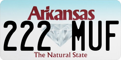 AR license plate 222MUF