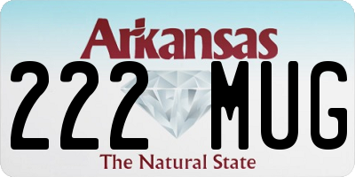 AR license plate 222MUG