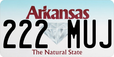 AR license plate 222MUJ