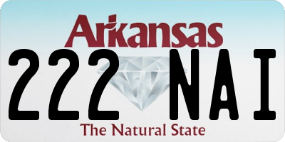 AR license plate 222NAI