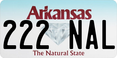 AR license plate 222NAL