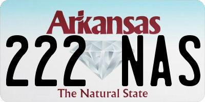 AR license plate 222NAS